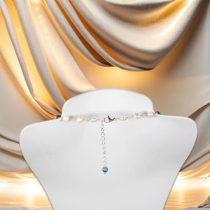 IST Jewelry - Lapis Lazuli and Cultured Pearl Double Strand Short Necklace