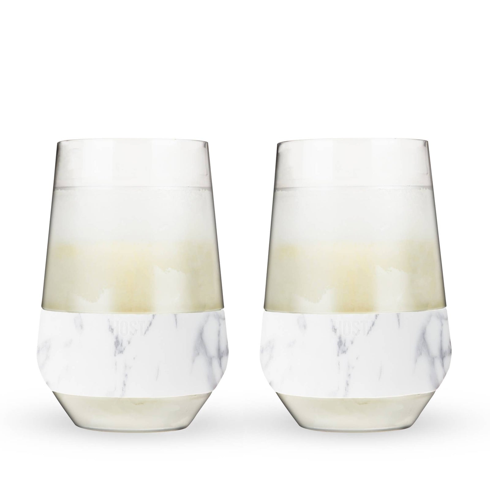 Wine FREEZE™ XL Insulated Cooling Cups - Marble - Set of 2