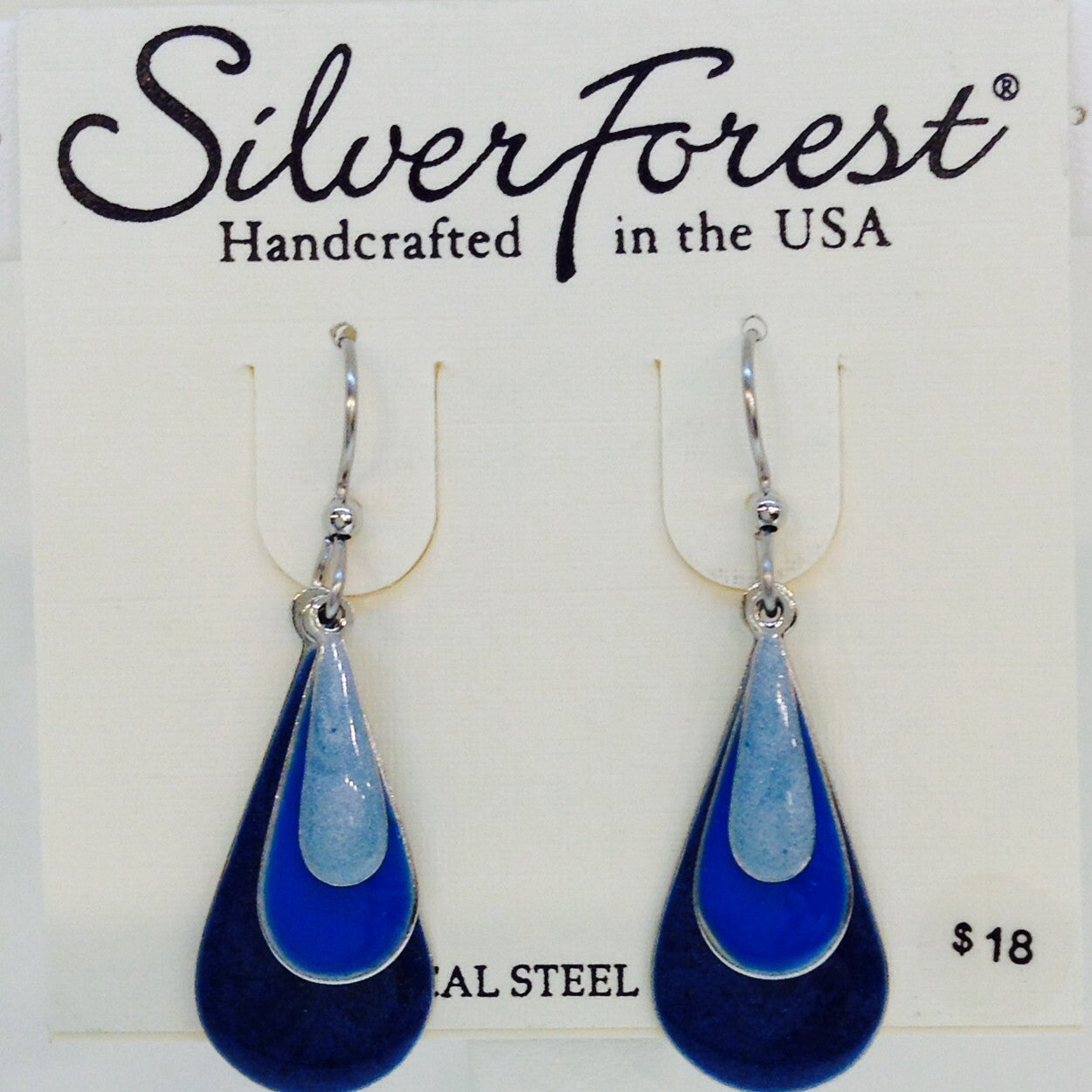 Layered Blue Teardrops