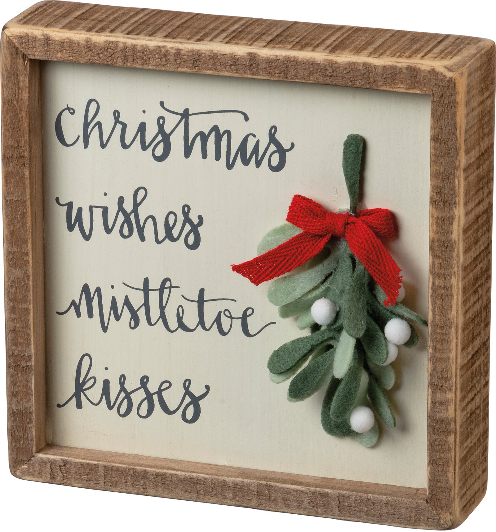 Mistletoe Inset Box Sign