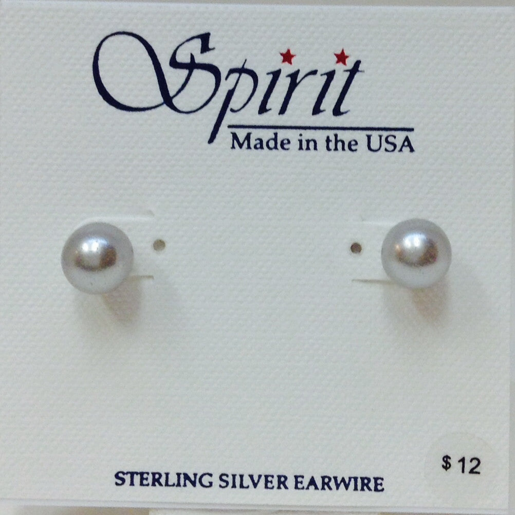 Silver Pearl Stud