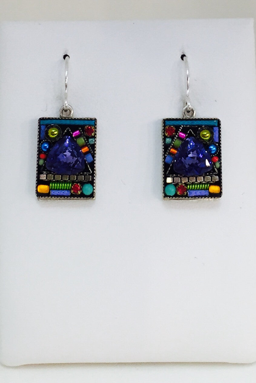 Geometric Large Square Earring-Multicolor