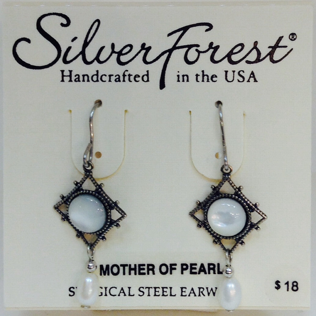 Filigree Diamond With Mother Of Pearl