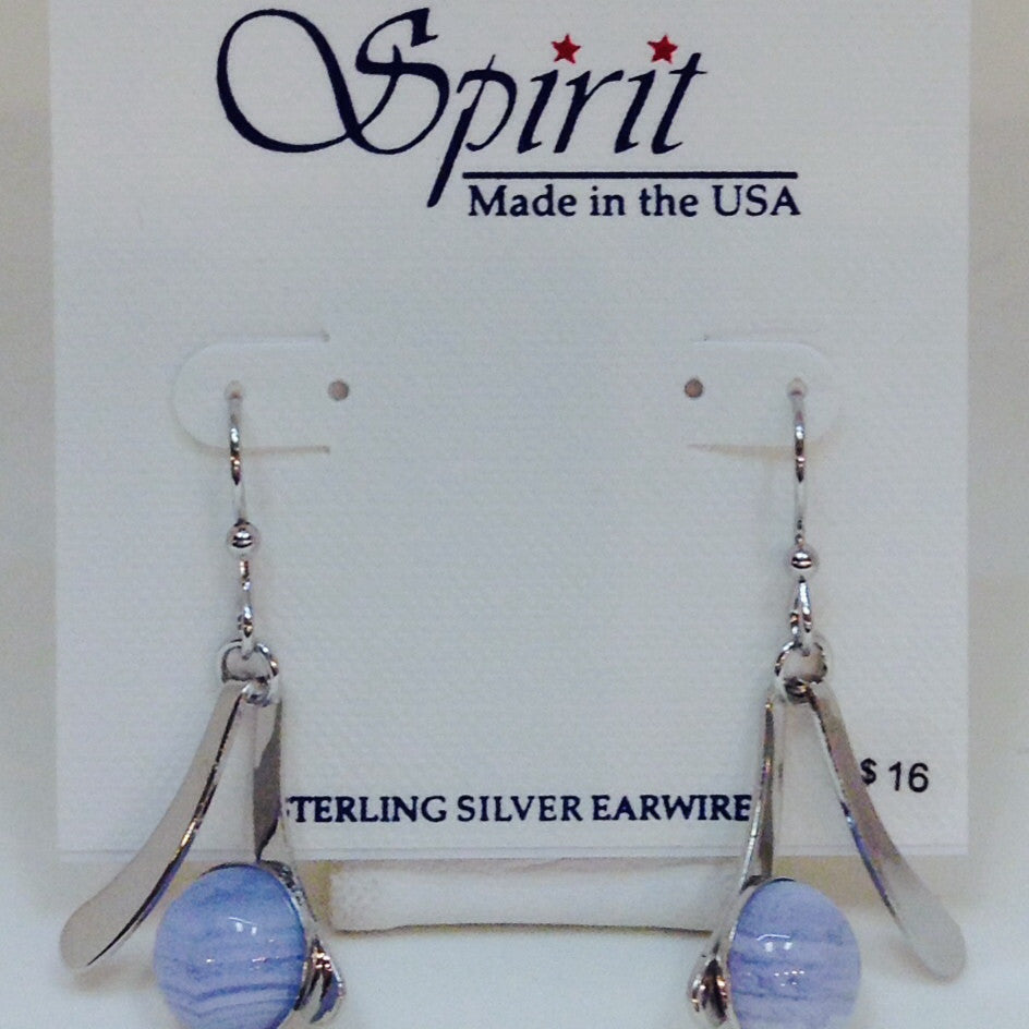 Silver Periwinkle Dangle