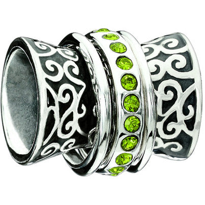 Sterling Silver w Stone - Palazzo - Verde Swarovski
