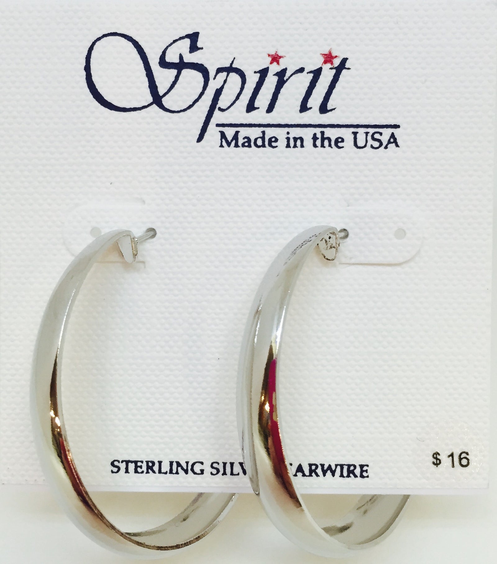 Large Oval Ribbon Hoop