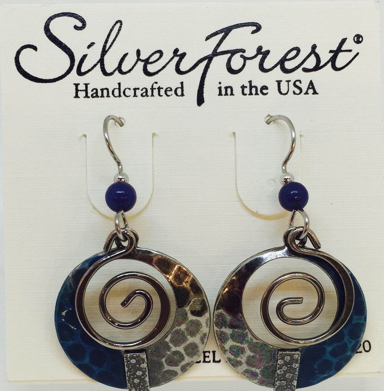 Blue Spiral with Bead