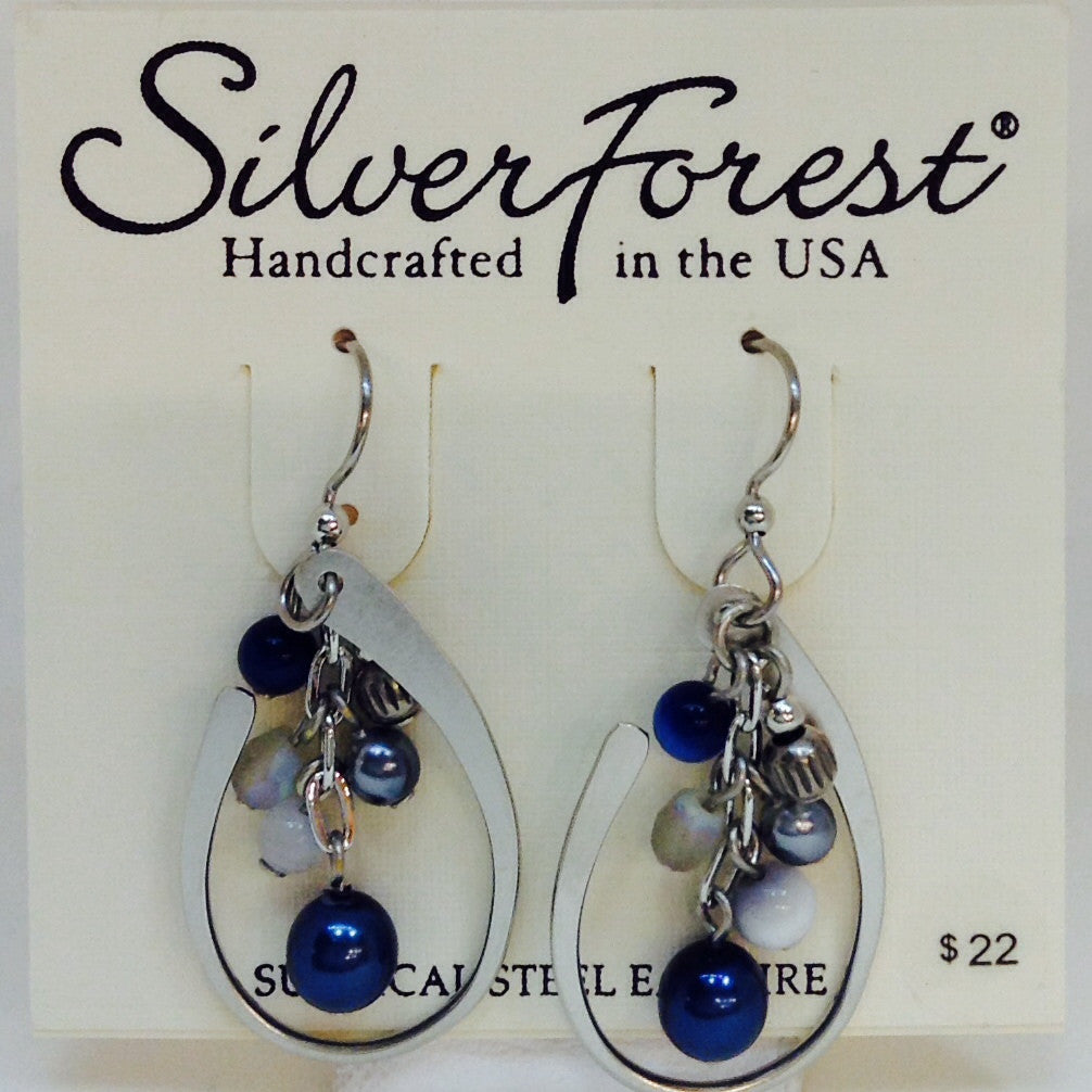 Silver Blue Dangle