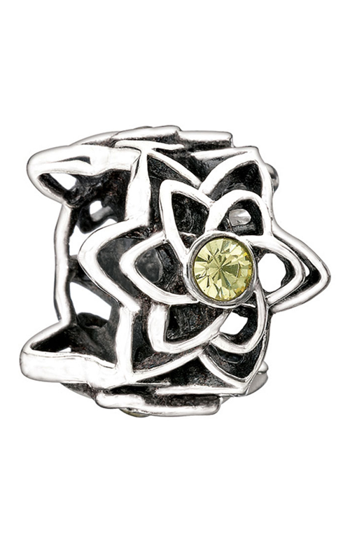 Sterling Silver w Stone - Dahlia - Yellow Swarovski