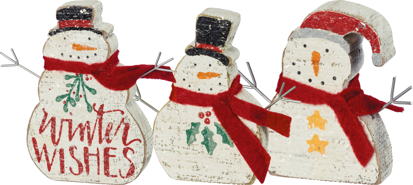 Chunky Shape Snowmen Set-Winter Wishes