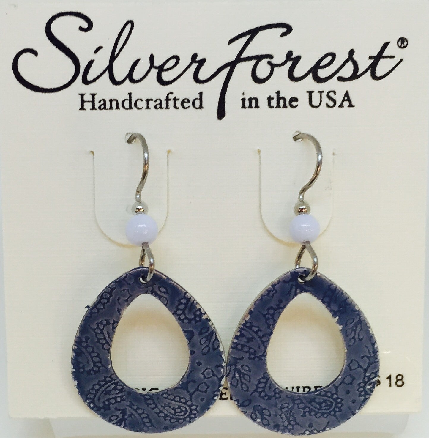 Textured Open Teardrop Earring