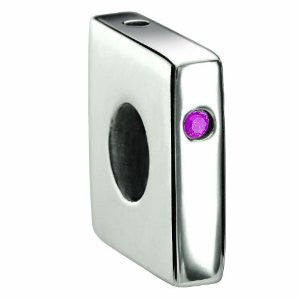 Sterling Silver w Stone - Downtown - Fuchsia CZ