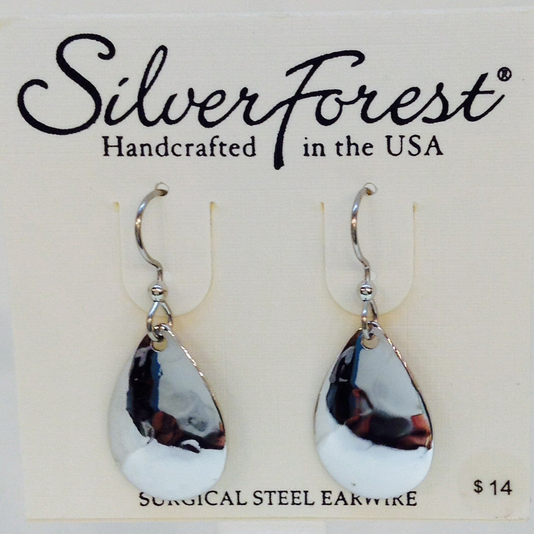 Silver Teardrop Earring