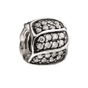 Sterling Silver w Stone - Jeweled Petals - Clear CZ