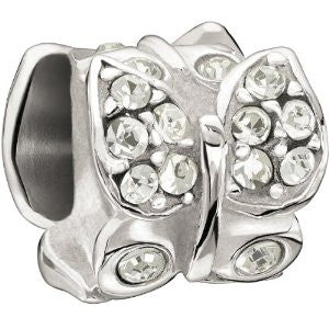 Sterling Silver w Stone - Flutter - Crystal Swarovski
