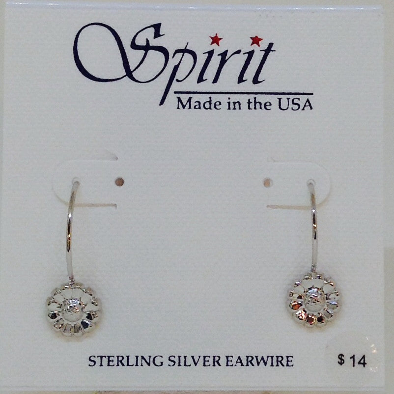 Silver Sunflower Dangle