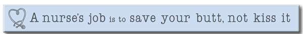 A Nurse’s Job Sign 1.5X16