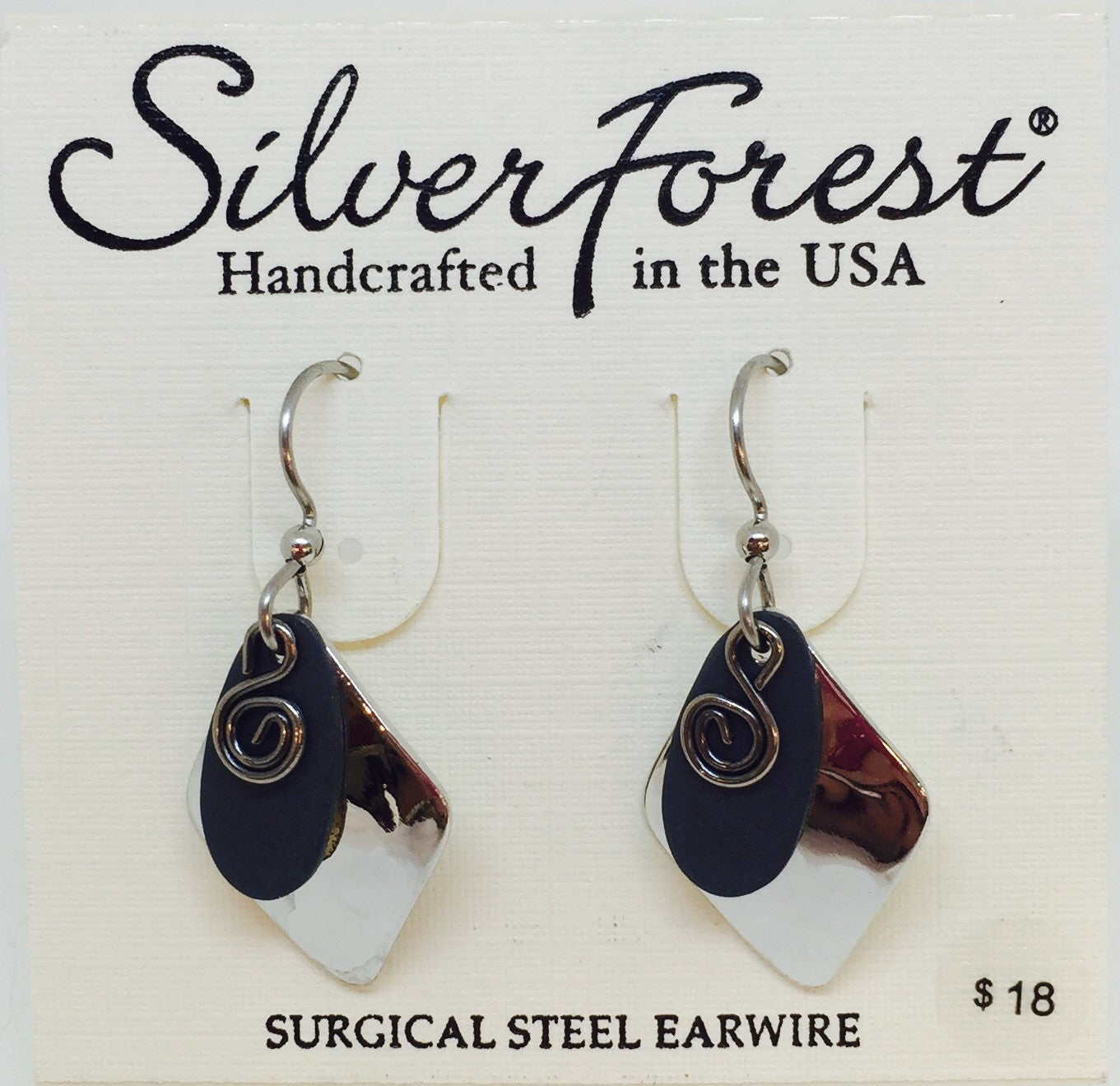 Silver Layered Shapes with Coil