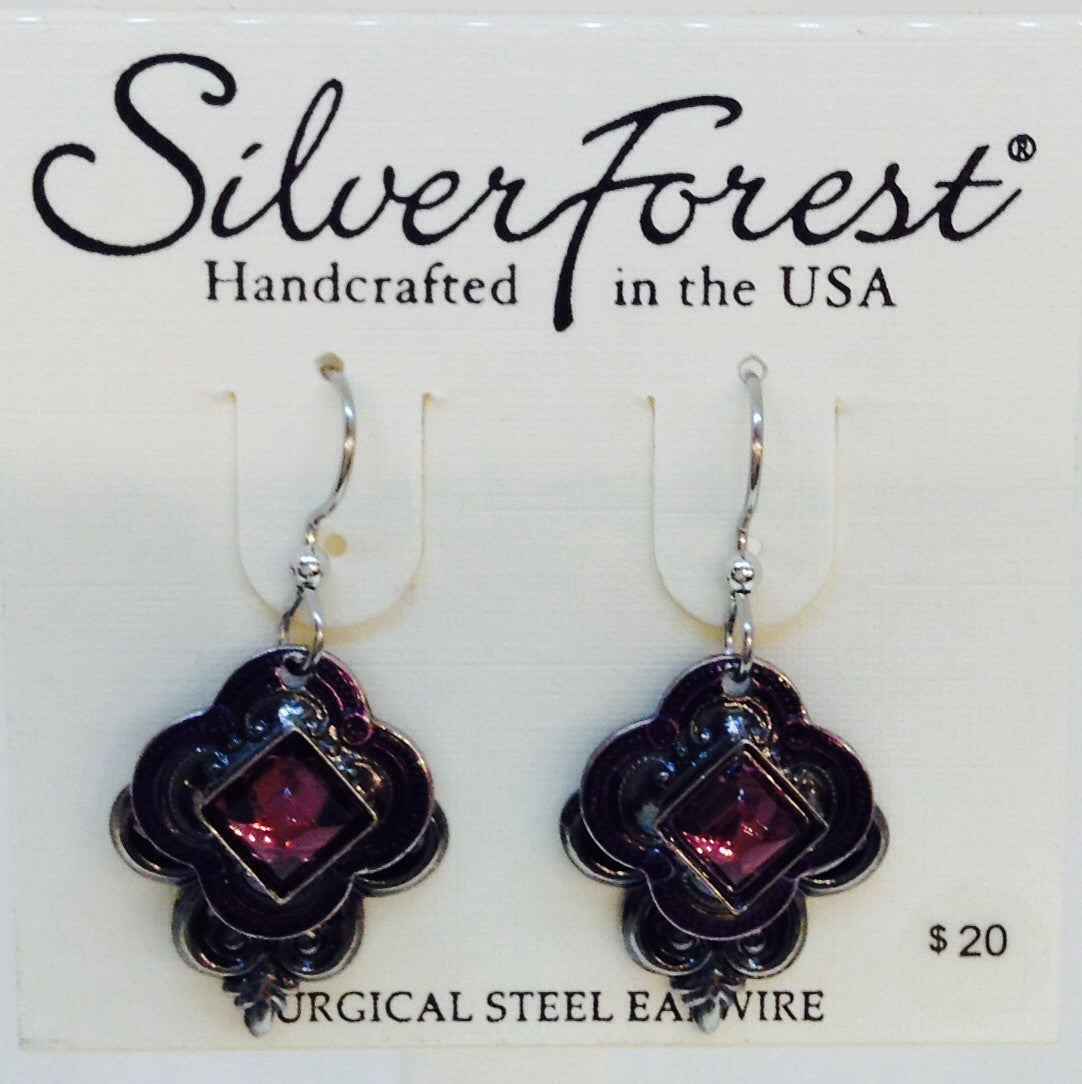 Purple Stone Earring