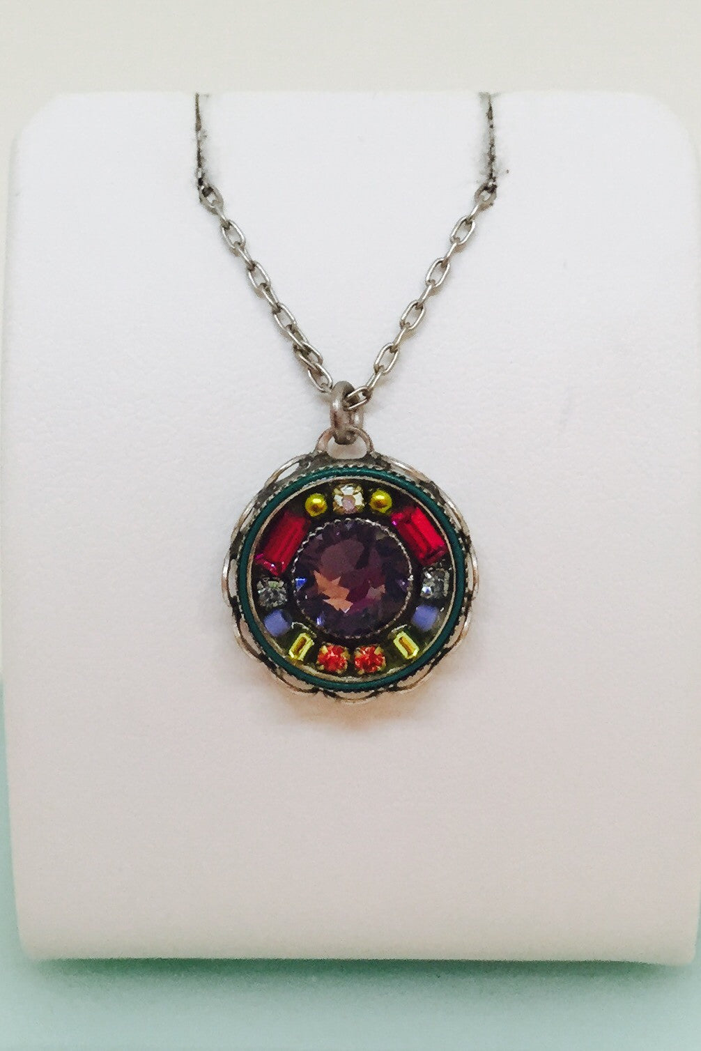 Vintage Round Pendant-Tanzanite