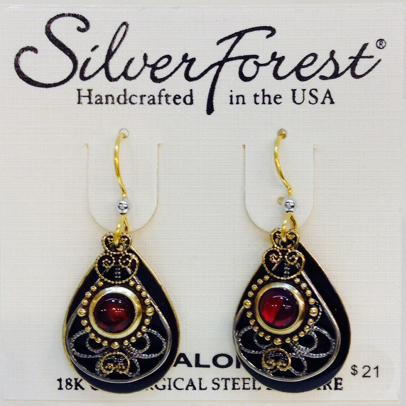 Abalone And Black Dangle