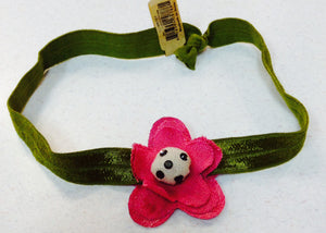 Green With Pink Flower