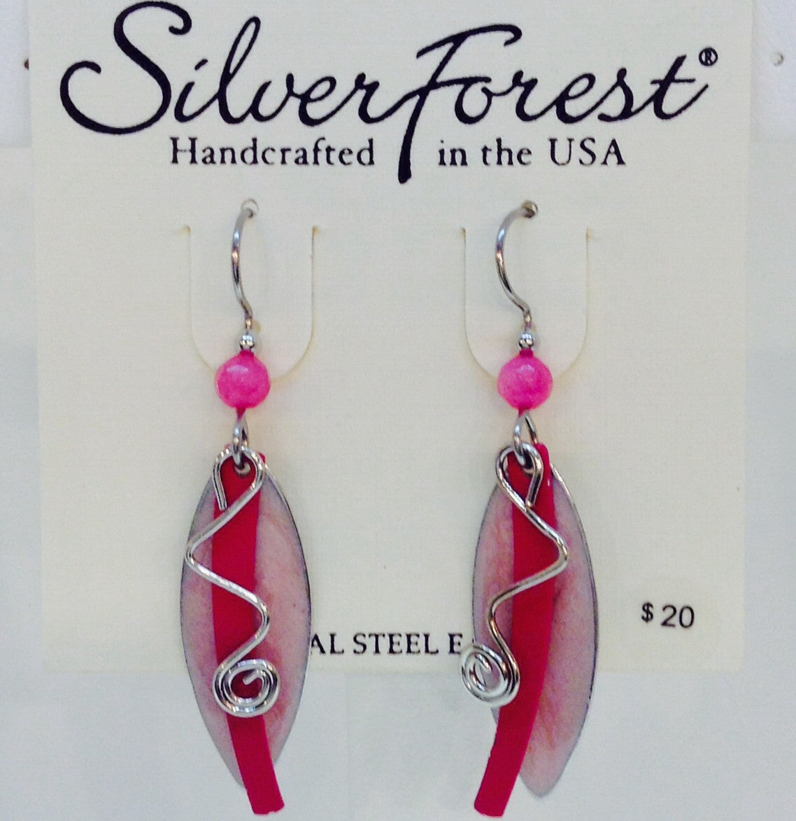 Pink Teardrop With Swirl