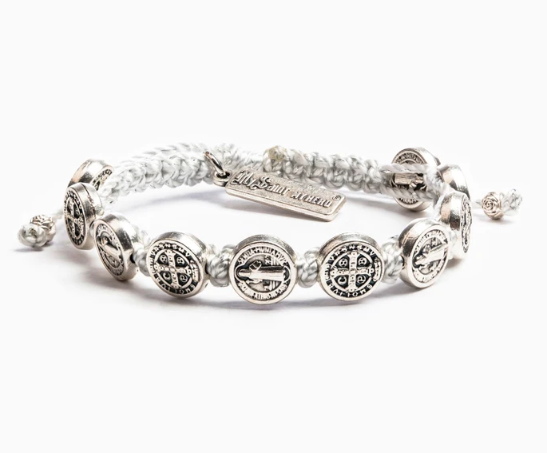 Benedictine Blessing Bracelet-Metallic Silver/Silver
