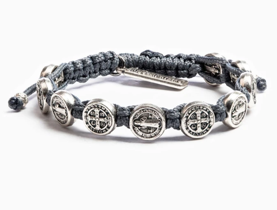 Benedictine Blessing Bracelet-Slate/Silver