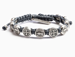 Benedictine Blessing Bracelet-Slate/Silver