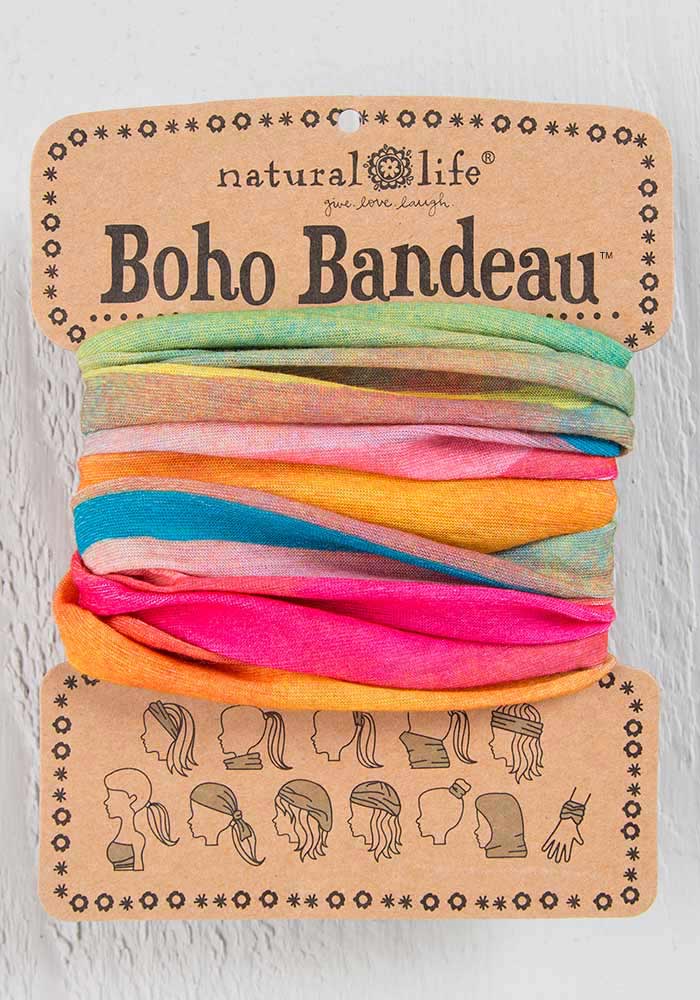 Boho Bandeau Hot Pink Rainbow
