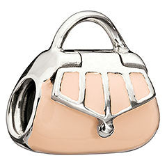Sterling Silver w Enamel - Blush Purse