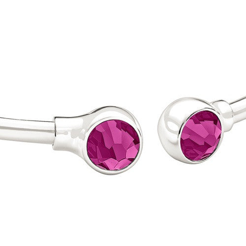 Crystal Bangle Accents - Fuchsia Swarovski