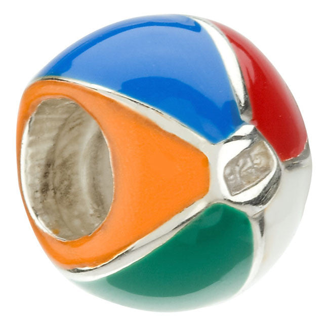 Sterling Silver w Enamel - Beach Ball