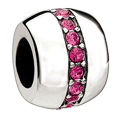 Sterling Silver w Stone - Cosmo - Fuchsia Swarovski