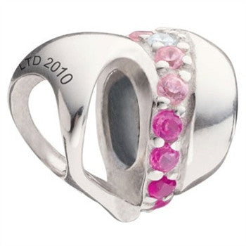 Sterling Silver w Stone -Heart - Pink CZ