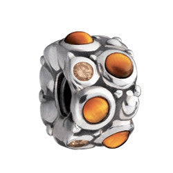 Sterling Silver w Stone - Cabochon Brown