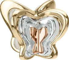 Silver & 14K Gold - Tiered Butterfly