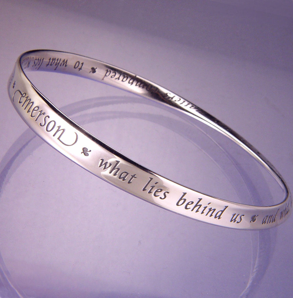 Möbius Strip Bracelet Emerson Quote