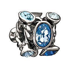 Sterling Silver w Stone - Marquis - Blue Swarovski