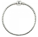 7.1" Bracelet - Terrazzo Beaded Silver Snap