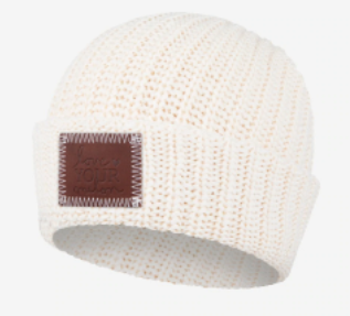 White Speckled Cuffed Beanie