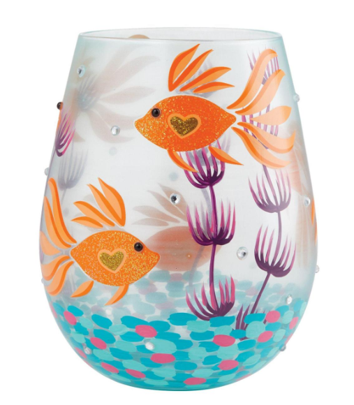 Turquoise Waters Stemless Wine Glass