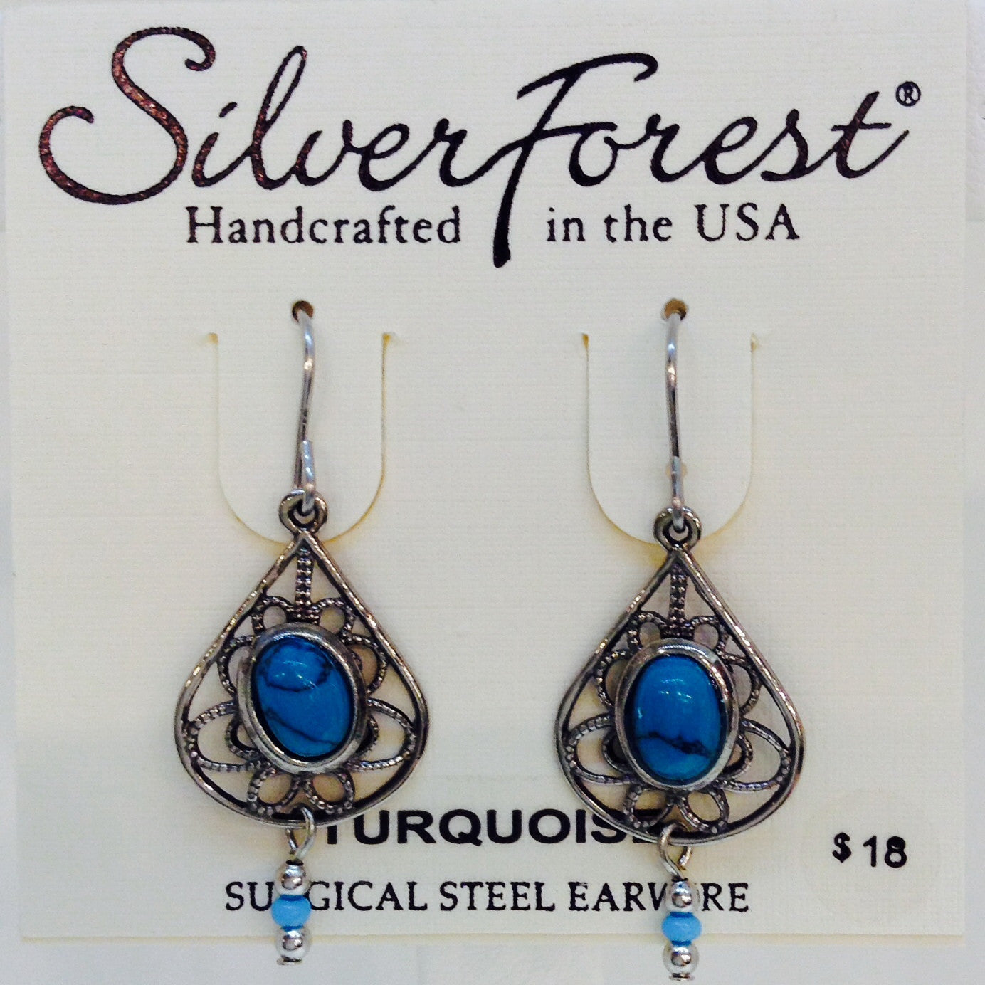 Turquoise Filigree With Drop