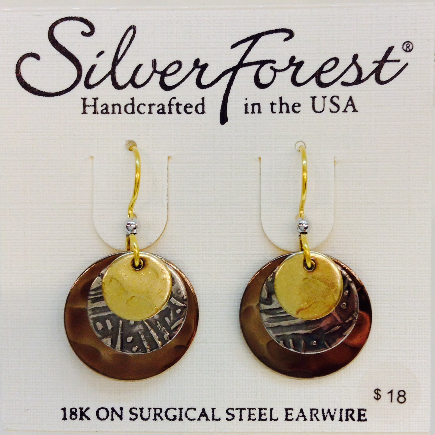 Small Gold Circle Layered Earrings