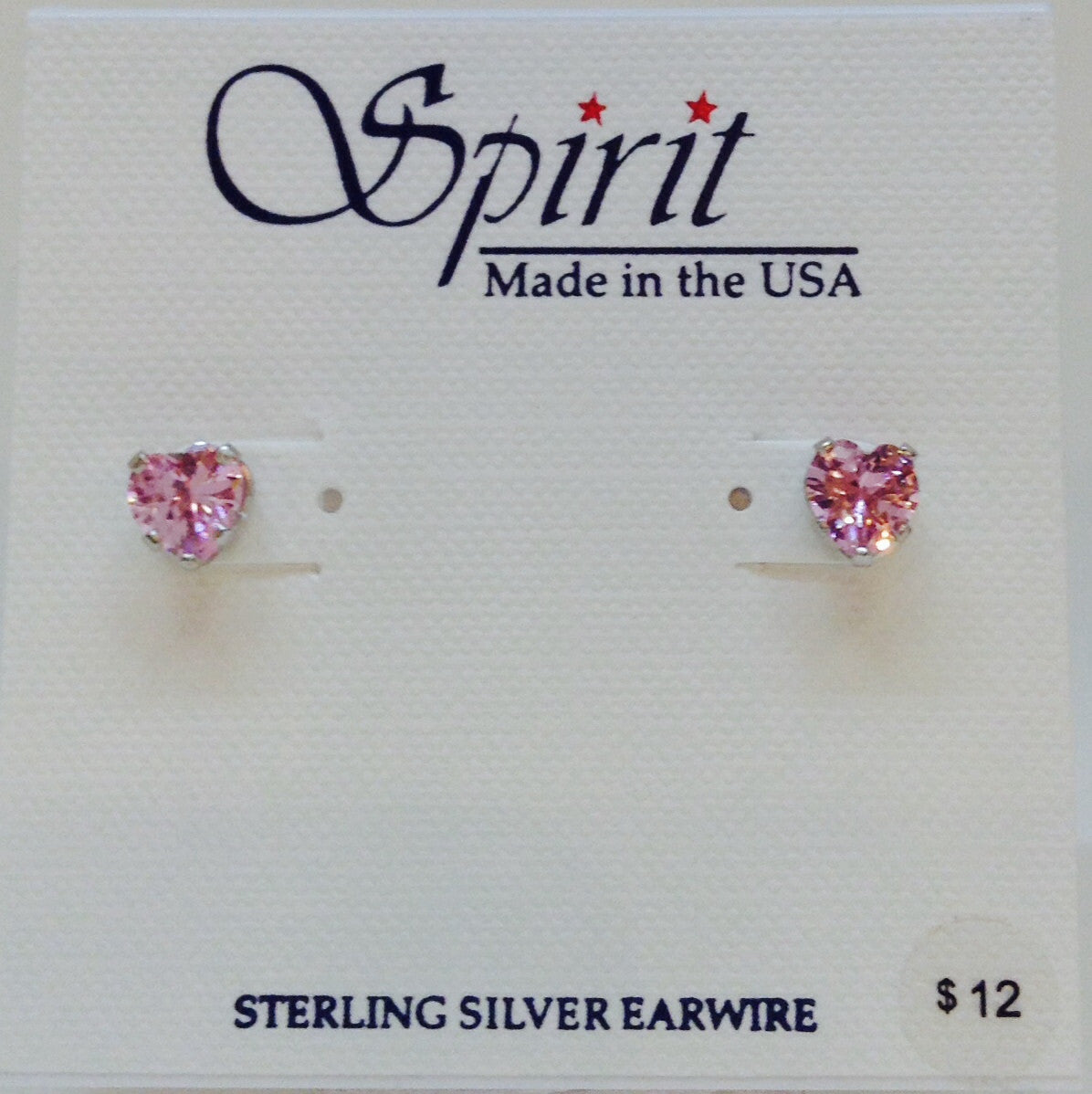 Pink Heart Stud