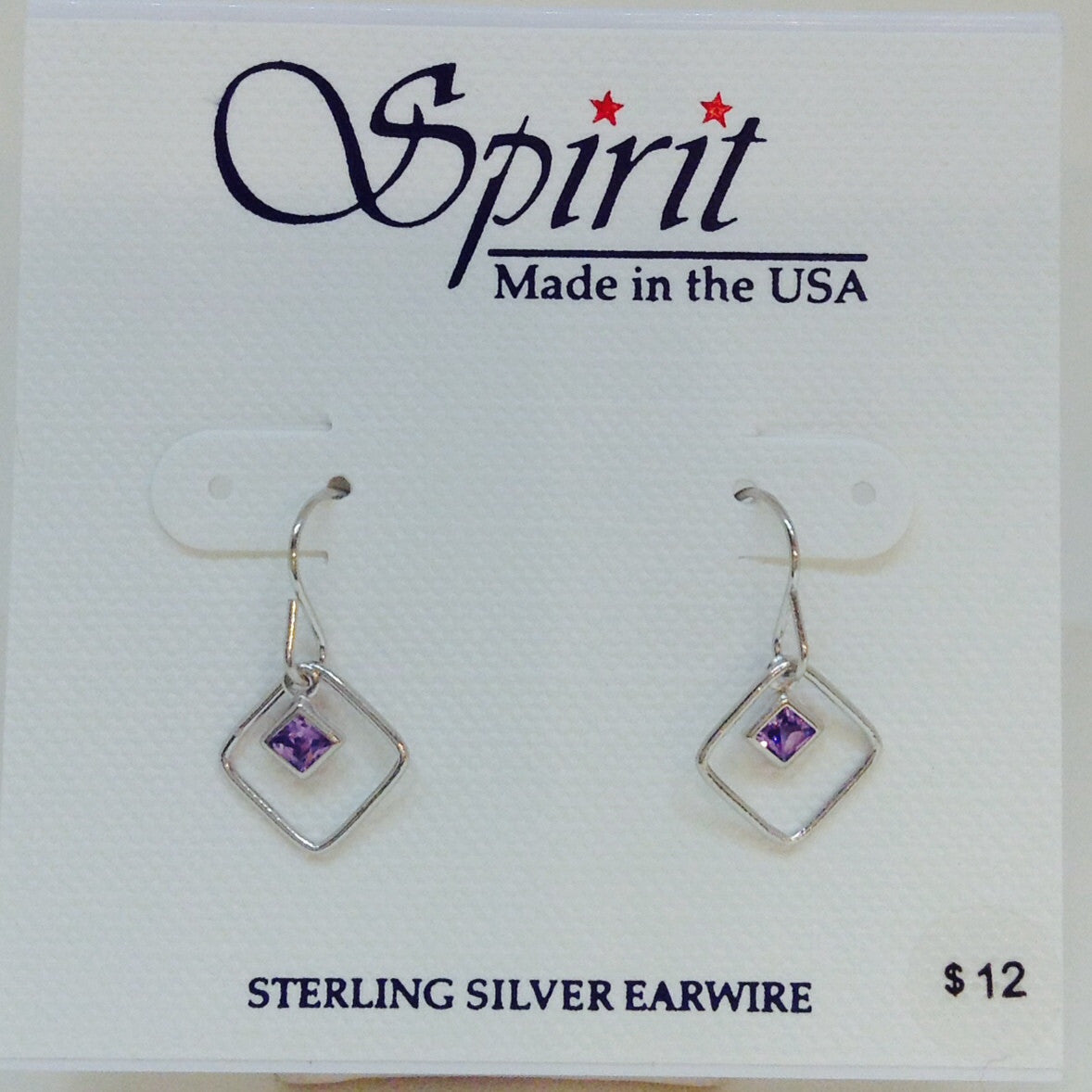 Open Diamond With Purple Crystal