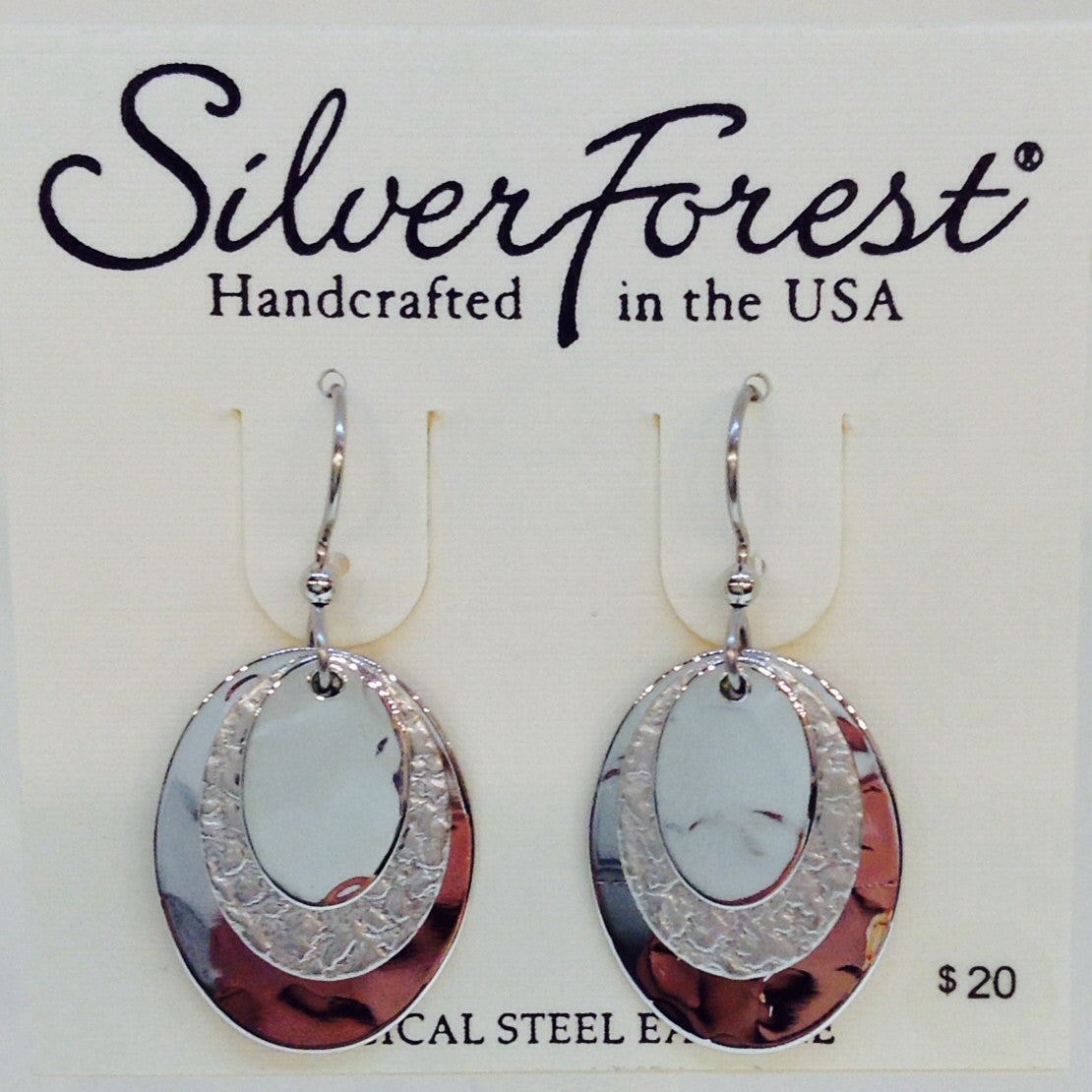 Silver Layered Ovals