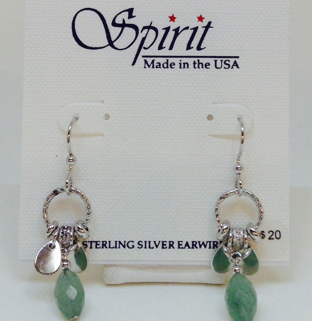 Small Hoop With Green Adventurine