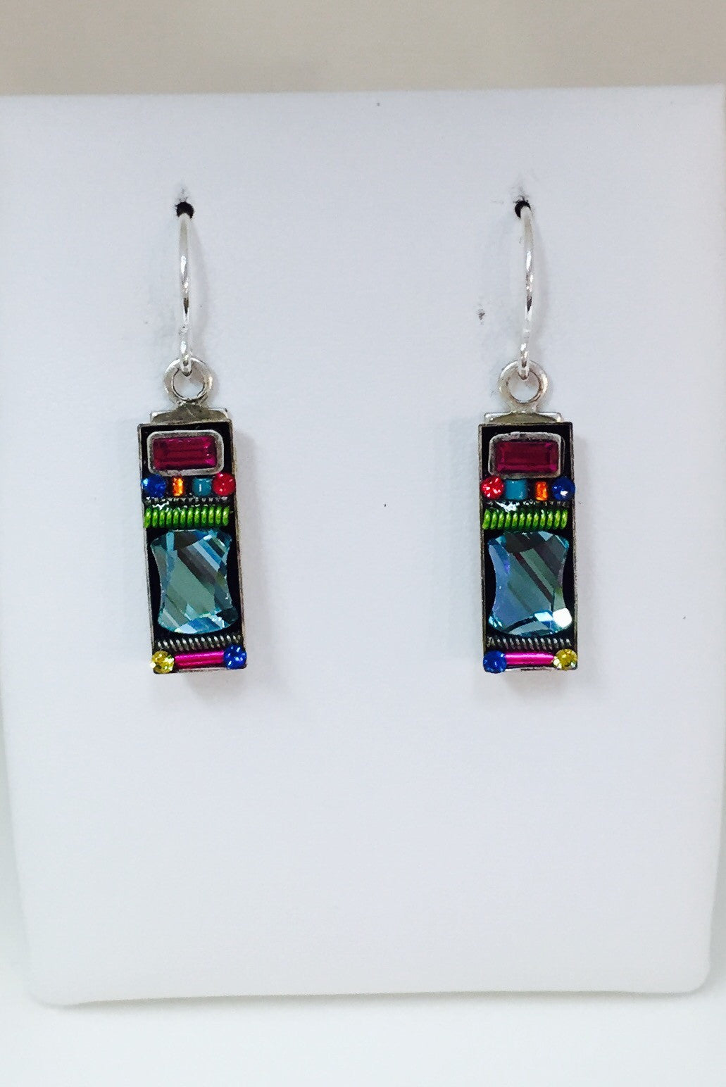 Geometric Rectangle Earring-Multicolor